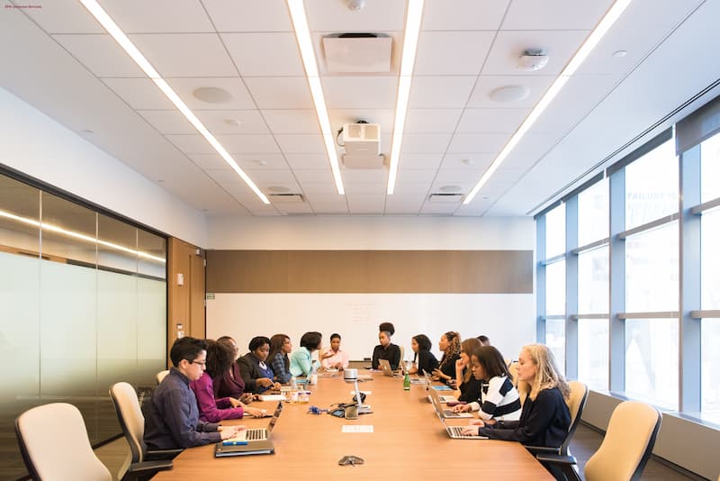 Board room compliance training session for senior managers